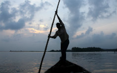 Enveloped in serene Kerala backwaters 